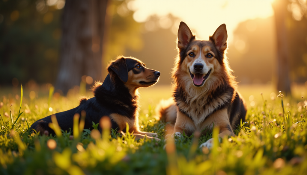Gelassenheit mit Hund entspannter Spaziergang Natur