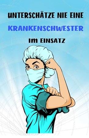Krankenschwester Notizbuch mit starkem Motiv im Einsatz Pflege Alltag