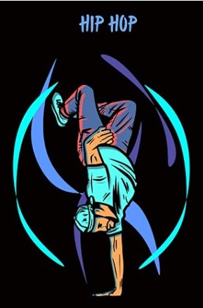 Mädchen Notizbuch Hip Hop mit Tanz Motiv und Breakdance Style