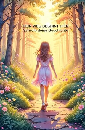 mädchen läuft durch einen lichtdurchfluteten weg im wald als symbol für neuanfang träume und persönliche entwicklung