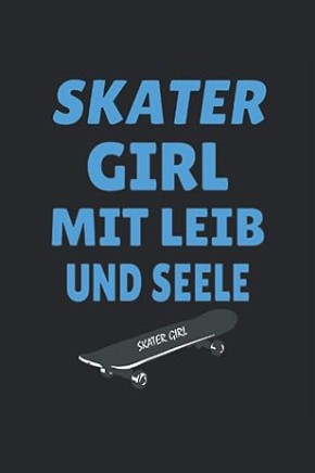 Mädchen Skater Girl mit Skateboard Motiv für Lifestyle und Kreativität Notizbuch 