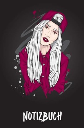 Mädchen Notizbuch mit stylischem Streetstyle Mädchen Motiv für Selbstbewusstsein