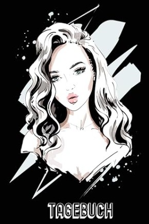 Mädchen Tagebuch mit Beauty und modernem Style Motiv