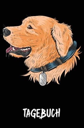 Mädchen Tagebuch mit Golden Retriever Motiv für Tierliebe und Freundschaft