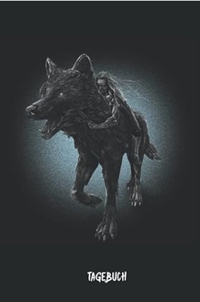 Mädchen Tagebuch mit Wolf als Symbol für Stärke, Mut und Selbstvertrauen