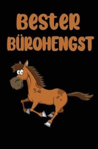 Lustiges Notizbuch Büro Hengst Pferd Humor bester Bürohengst Geschenk Kollegen Arbeit witzig