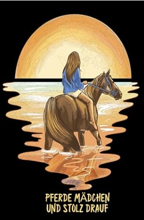 Pferde Tagebuch für Mädchen als Geschenk mit schönem  Mädchen und Pferdemotiv