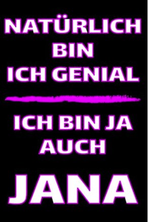Sarkasmus Notizbuch mit lustigem Spruch für Jana