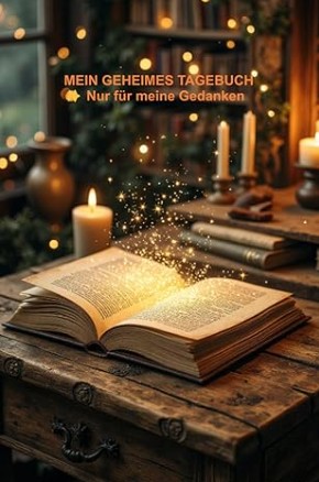 geheimnisvolles tagebuch mit warmem licht und kerzen für persönliche gedanken und gefühle in ruhiger atmosphäre
