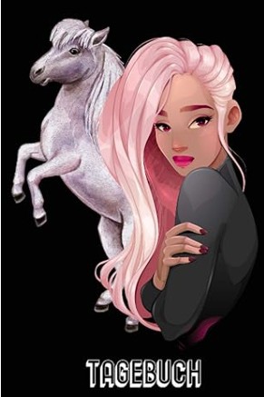 Modernes Pferde Tagebuch für Mädchen mit stilvollem Pferdemotiv