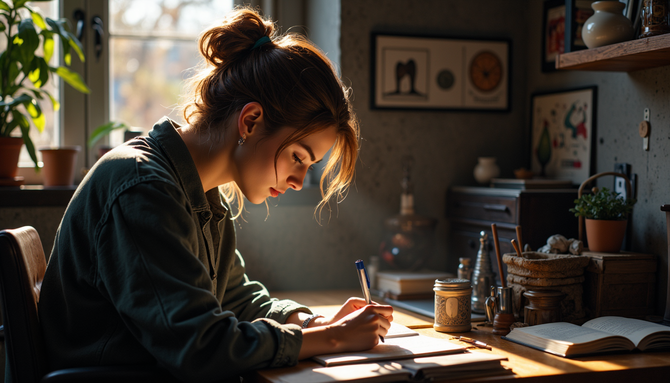 5 Minuten Tagebuch hilft Gedanken bewusst wahrzunehmen
