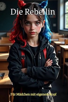 Cover vom Tagebuch Die Rebellin für Mädchen mit eigenem Kopf im Klassenzimmer