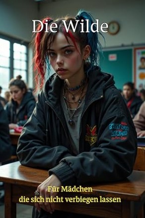Cover vom Tagebuch Die Wilde mit selbstbewusstem Mädchen im Klassenzimmer