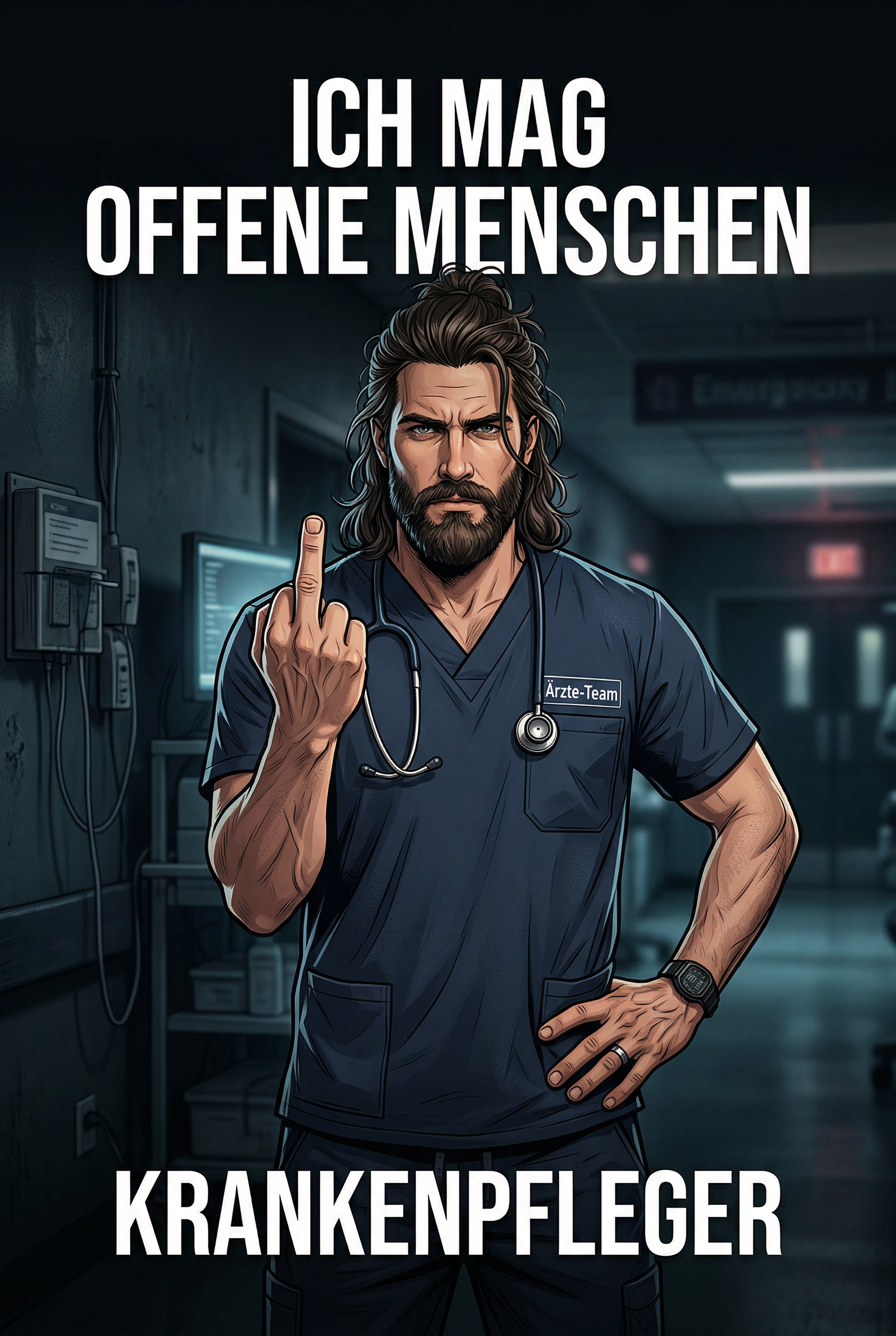 Krankenpfleger Notizbuch mit frechem Spruch offene Menschen Humor Pflege Alltag Geschenk Idee