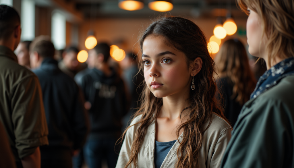 Immer anpassen was tun – Mädchen denkt über sich selbst nach