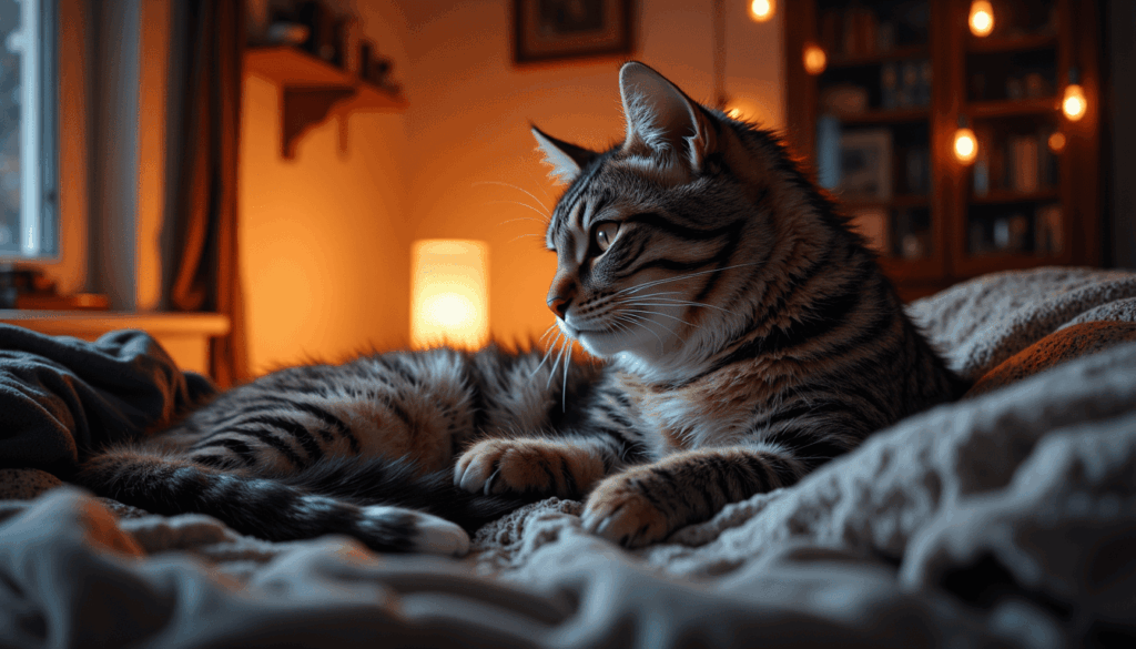 Cozy Katzenmädchen Zimmer mit Katze