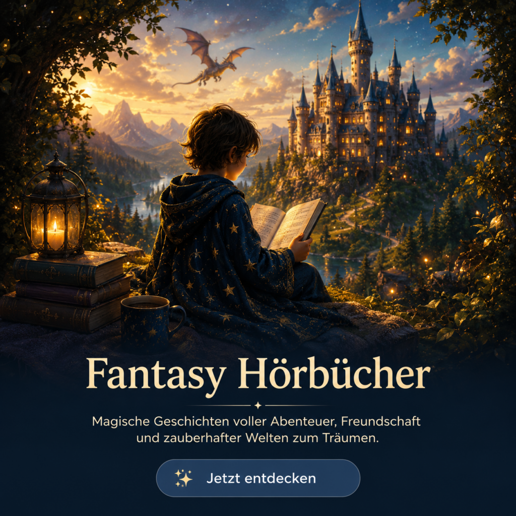 Magische Fantasy Hörbücher für Kinder mit gemütlicher Abenteuerstimmung
