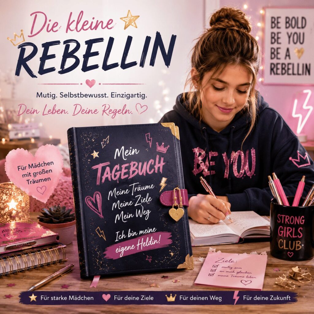 Mutiges Mädchen mit Die kleine Rebellin Tagebuch