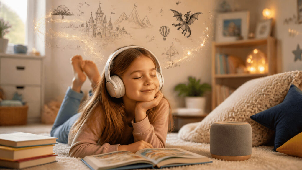Hörbücher statt Bildschirmzeit fördern Fantasie und innere Bilder bei Kindern