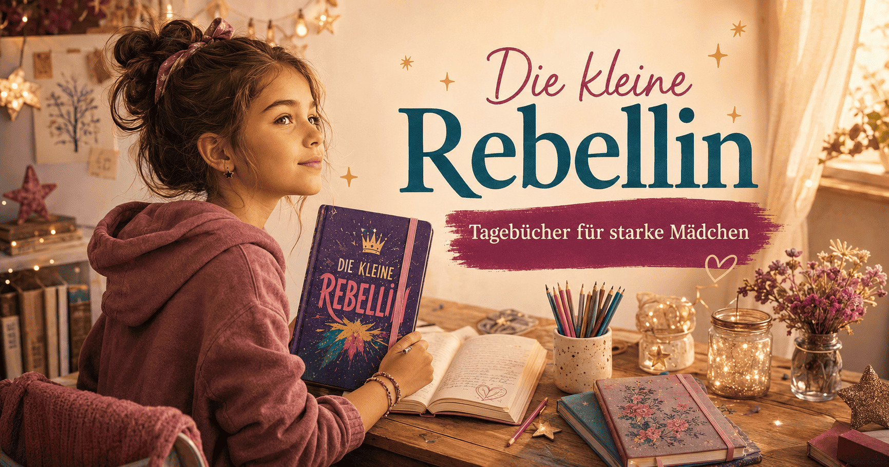 Die kleine Rebellin Kategorie Bild mit Tagebuch für starke Mädchen