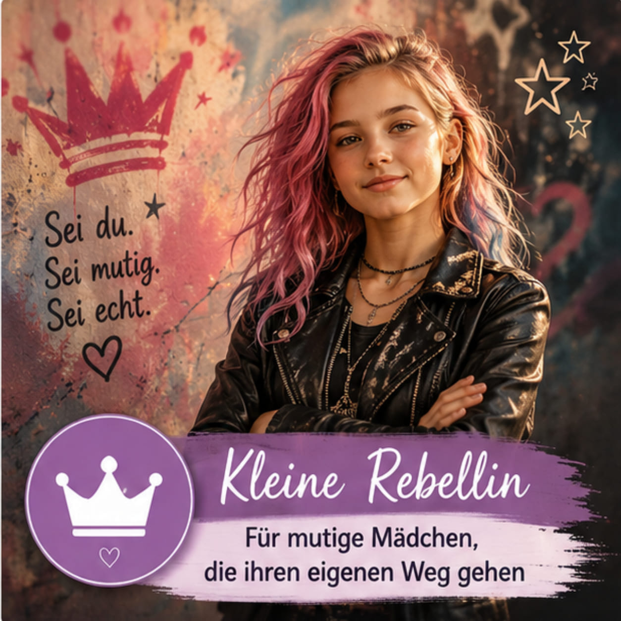 Selbstbewusstes Mädchen als Kleine Rebellin