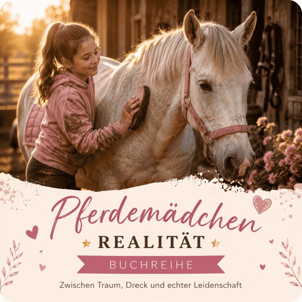 Pferdemädchen putzt liebevoll ihr Pferd auf dem Reiterhof
