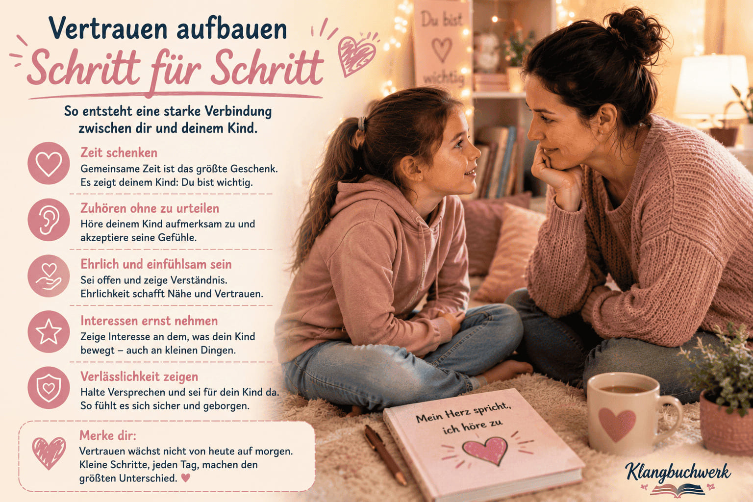 Vertrauen zwischen Eltern und Kindern durch offene Gespräche stärken